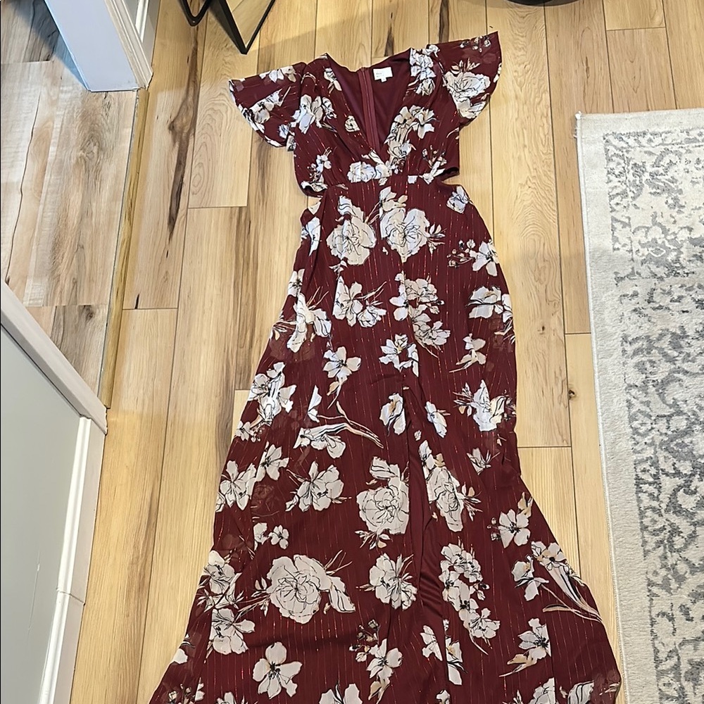 Floral Burgundy Maxi Dress